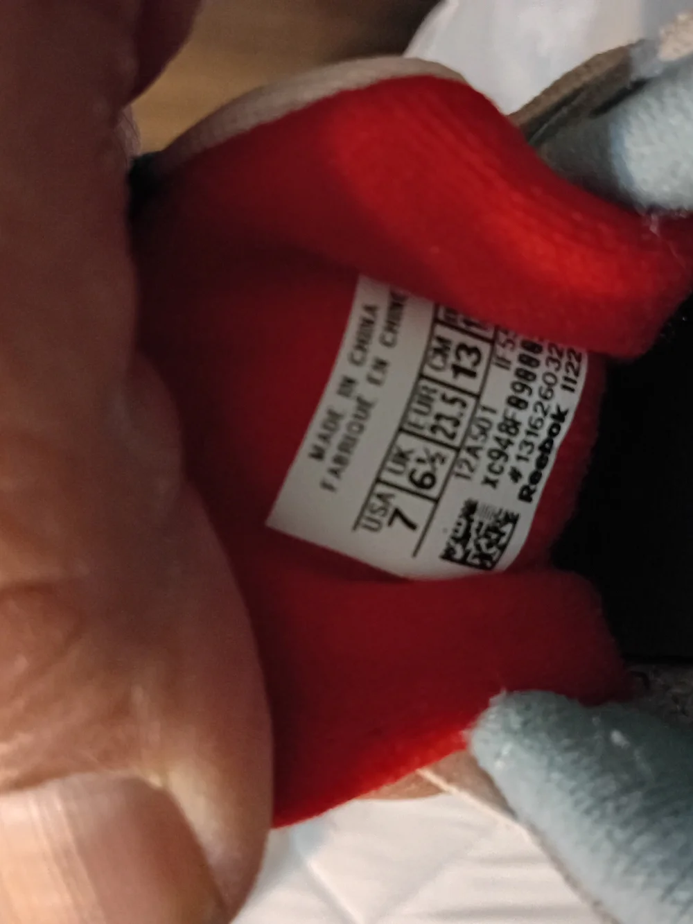 Reebok Kids Light Blue and Red Accent Sneakers